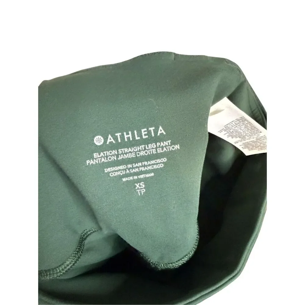 Athleta Elation Ultra High Rise Straight Leg Pant in Pine Size XS NWT